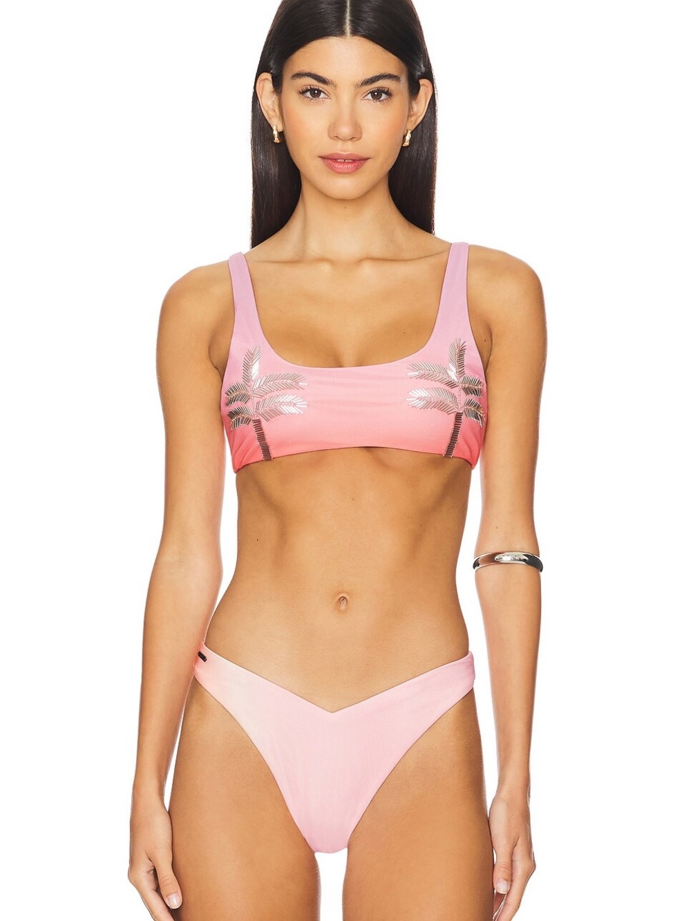 MAAJI x Revolve Set - Beaded Mesh Gwen Bikini Top & Sunglow Bottom - S